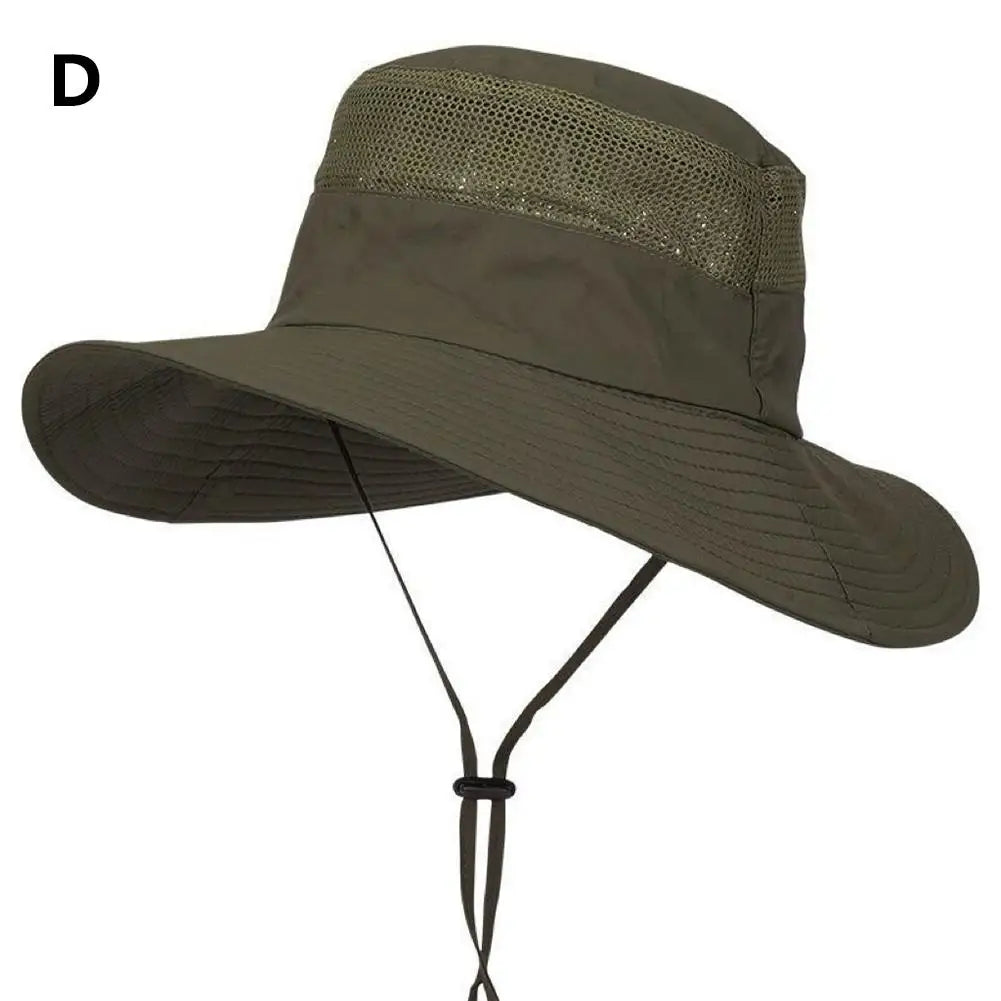 Outdoor Fisherman Hat Wide Brim Bucket Hat With Neck Hiking Cover Adjustable Outdoor Fishing Camping Travel Anti Uv Hat Cap