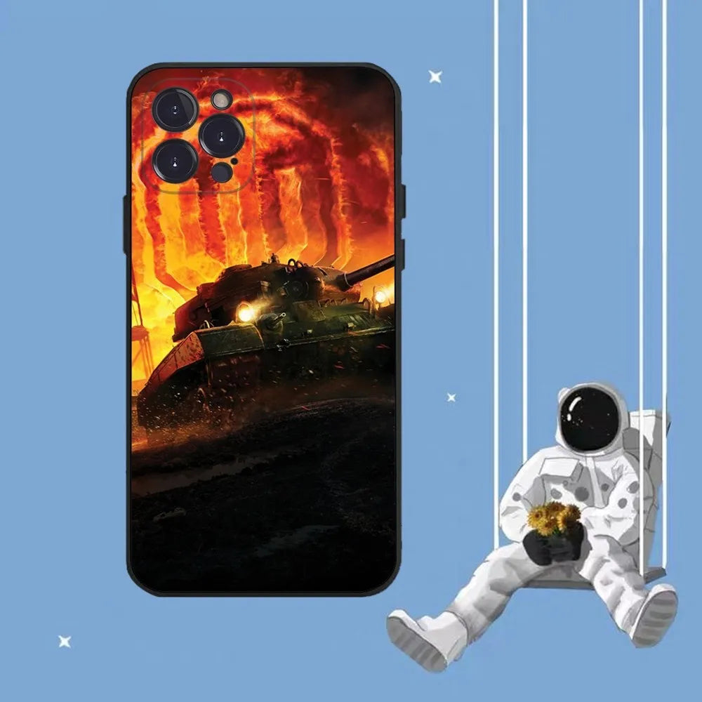 World Of Tank Phone Case For iPhone 14 11 12 13 Mini Pro XS Max Cover 6 7 8 Plus X XR SE 2020 Funda Shell