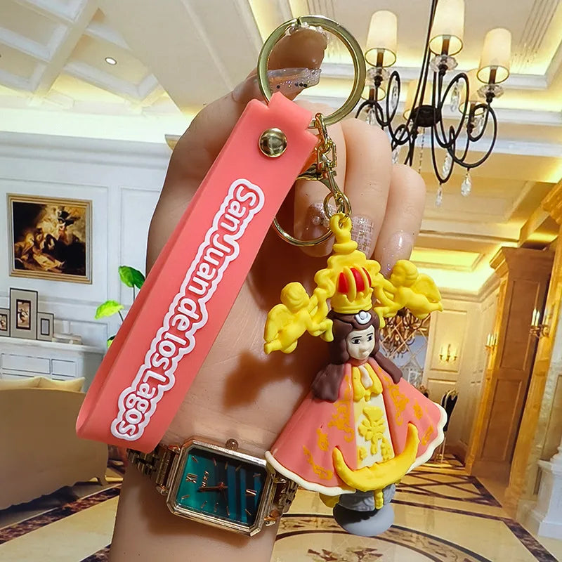 Jesus Cartoon Key Chain PVC Jesus Three-dimensional Silicone Pendant Bag Jesus Key Chain Accessories Birthday Gift