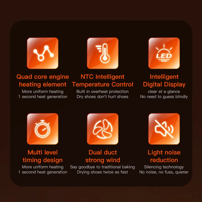 Xiaomi Intelligent Shoe Dryer With Both Dry And Wet Functions Deodorizing And Timed Design Foldable And Quick Drying Shoe Dryer