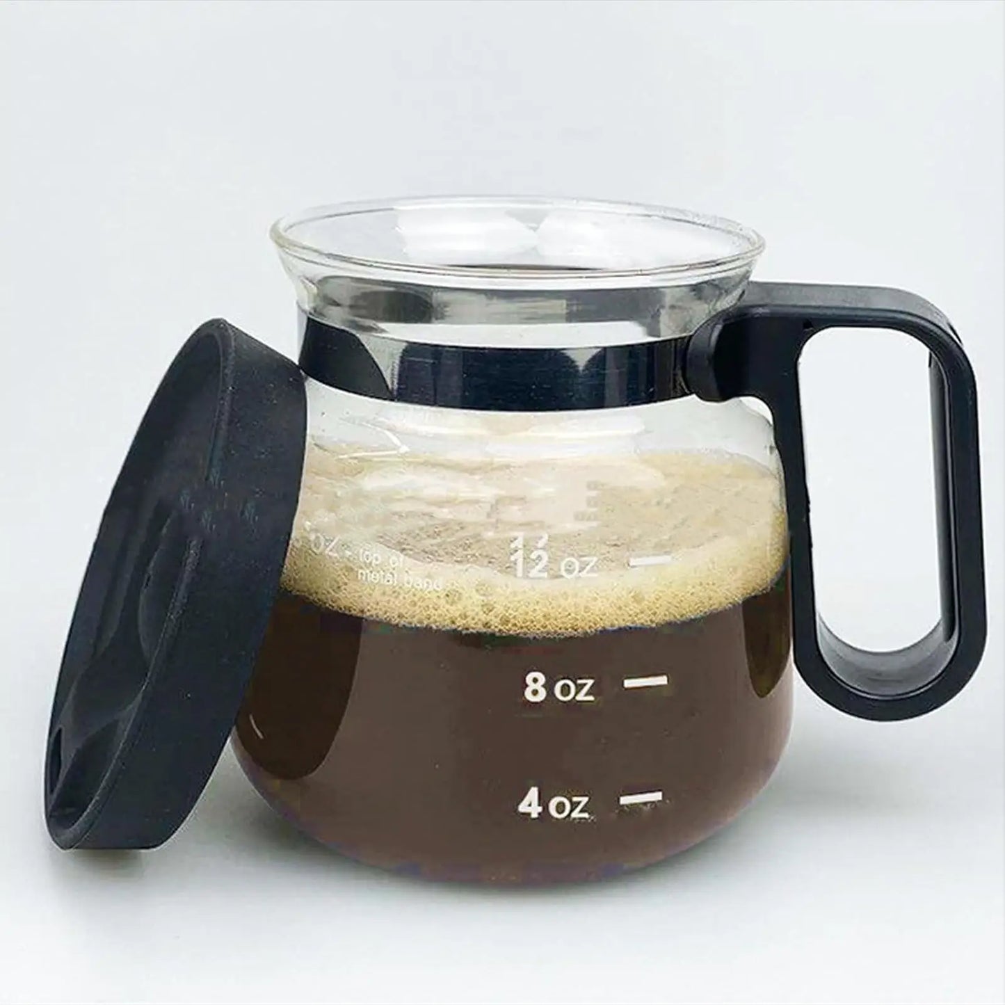 Clear Coffee Mug 16oz Glass Mugs for Hot Beverages Pot Drinking Cups with Lid for Hot Cold Beverage Milk Latte Cappuccino Water
