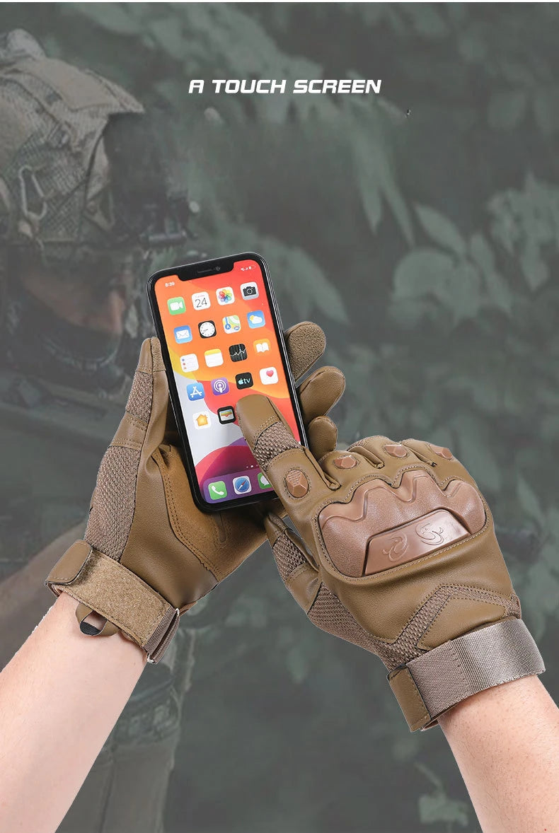 Tactical Gloves for Men's Outdoor Cycling Motorcycle Sports,anti Slip Windproof Wear-resistant Combat Protection Hunting Gloves