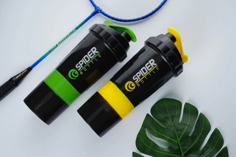 3 Layers Shaker Protein Bottle Powder Shake Cup Large Capacity Water Bottle Plastic Mixing Cup Body-Building Exercise Bottle