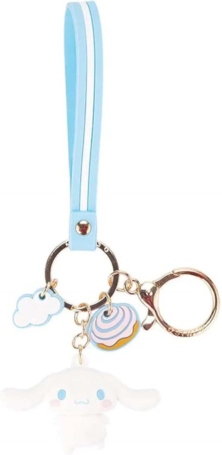 Cute Keychain Kawaii Anime Keychain, Hello Kitty, My Melody,Kuromi,Keroppi, Badtz-Maru, Cinnamoroll, Pompompurin