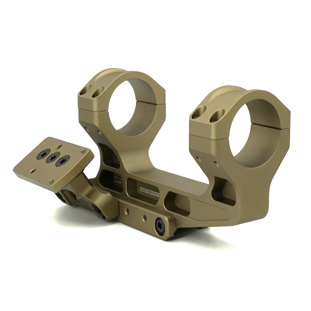 Tactical Fast  LPVO Scope Mount 30mm Tube With Offset Mount Plate For Red Dot Sight ,FDE And Black Color