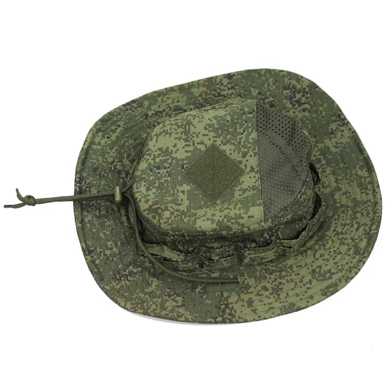 Tactical 2.0 Boonie Hat Summer Mesh Camouflage Combat Cap Multicam Outdoor Sports Training Fishing Hiking Camping Hunting Hats
