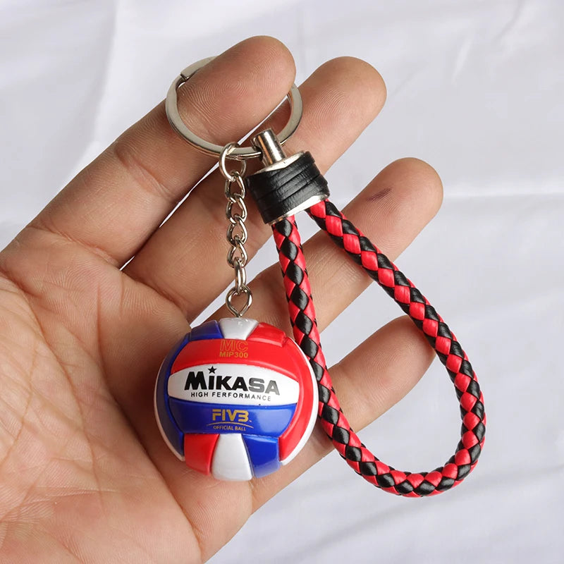 1pcs PVC  Volleyball Keychain Ornaments Business Volleyball Men Women Gifts Beach Ball Sport Key Chain  jewelry gift