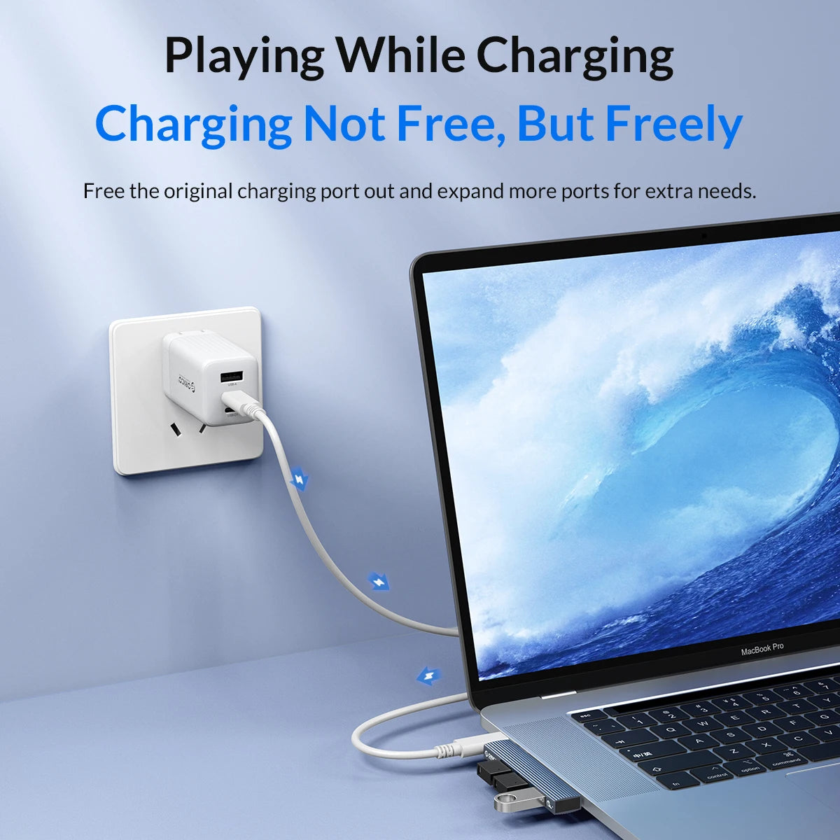 ORICO USB C To Usb Adapter USB 3.0 Splitter 3-port HUB Hub Docking Station Converter Otg Adapter Computer Accessories USB HUB