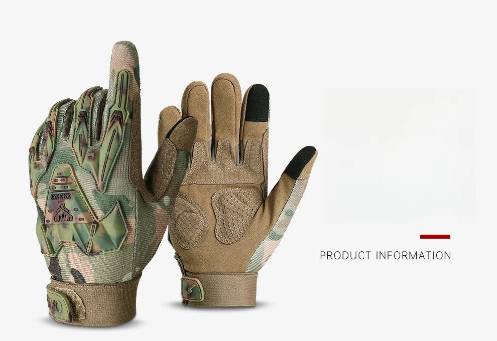 Tactical Gloves All Refers To Camouflage Thickened Stick-resistant Silicone Anti-collision Anti-slip Outdoor Riding Combat