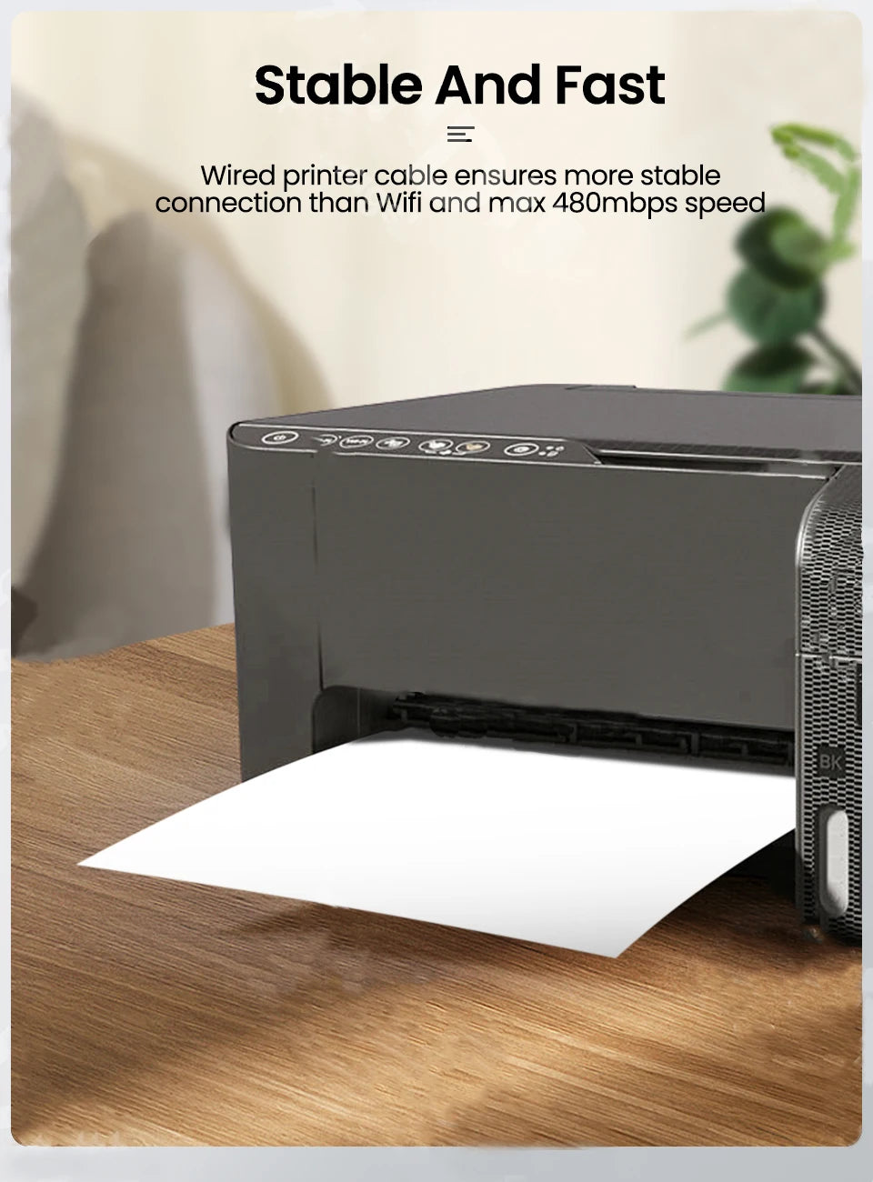 Type C to USB B 3.0 Data Cable USB C Male to USB B Male Adapte Cable For Docking Station External Hard Drivers Scanner Printer