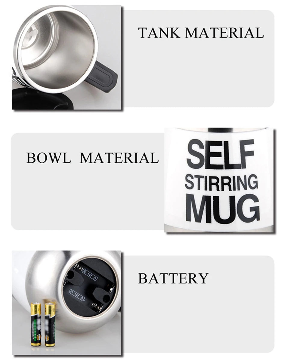 Electric Automatic Mixing Cup, Self Stirring Coffee Mug, Stainless Steel Milk Cup, Smart Mixer