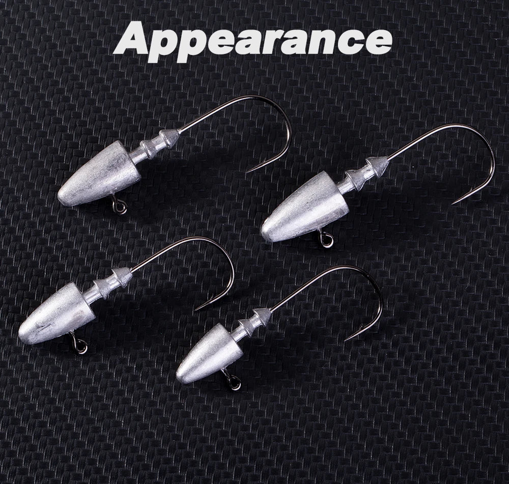 Hunthouse 7g 10g 12g 14g Dart Jig Head Fishing Hook Soft Lure High Carbon Steel Fishhooks Jig Heads For Fishing Bait Hooks