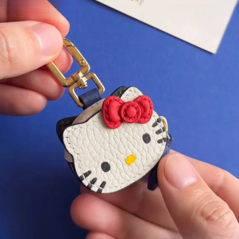 Hello Kitty Keychain Anime Keying Bag Pendant Car Key Accessories Headphone Protective Case Cartoon KT Cat Ornament Girls Gifts