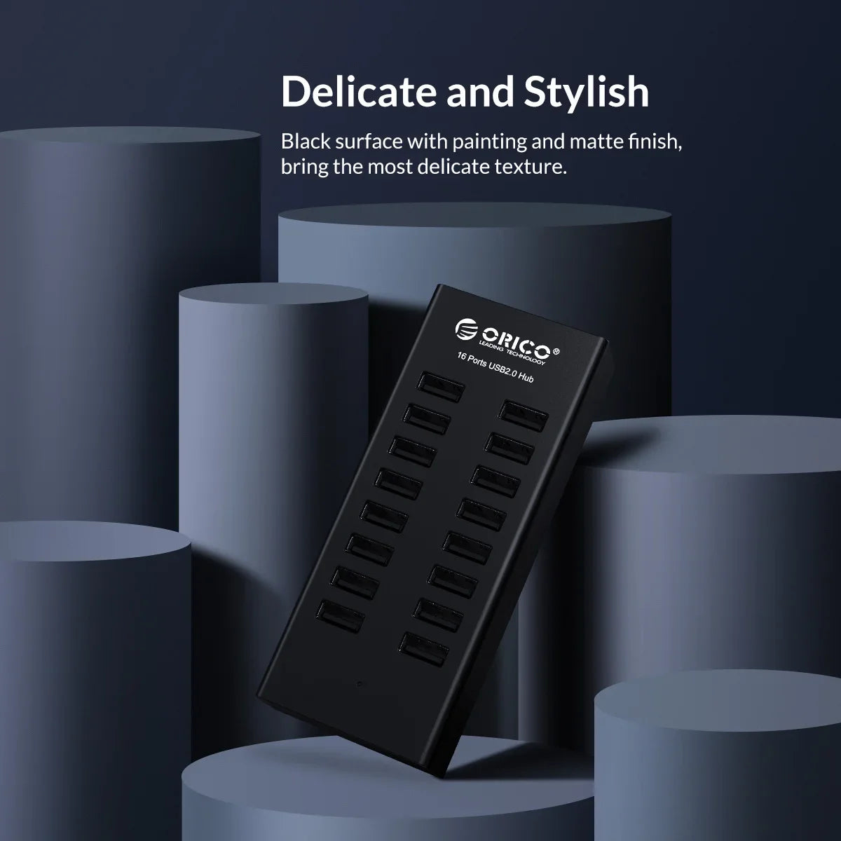 ORICO Industrial USB Hub Aluminum 16 Port USB Splitter usb Docking Station with 12V Power Adapter for Pc Laptop Accessories