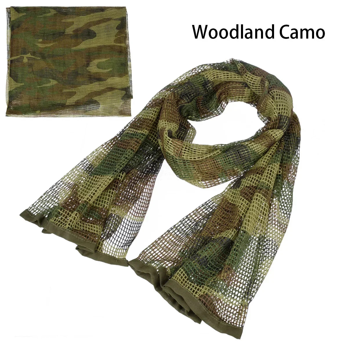 Tactical Camouflage Netting Mesh Net Camo Scarf for Outdoor Sport Hunting Shooting Wild Photography Sniper Camo Mesh Scarves