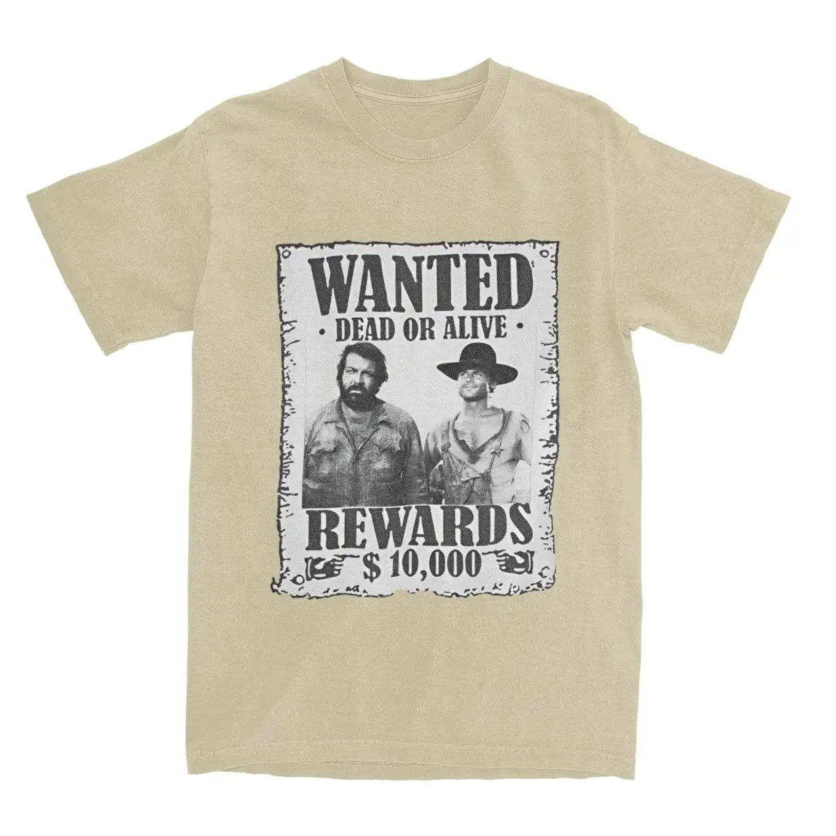 Bud Spencer Terence Hill Wanted Lo Chimavano Epic Movie T-Shirt Actor T Shirts Cotton Tshirt For Men Short Sleeves Casual Tops