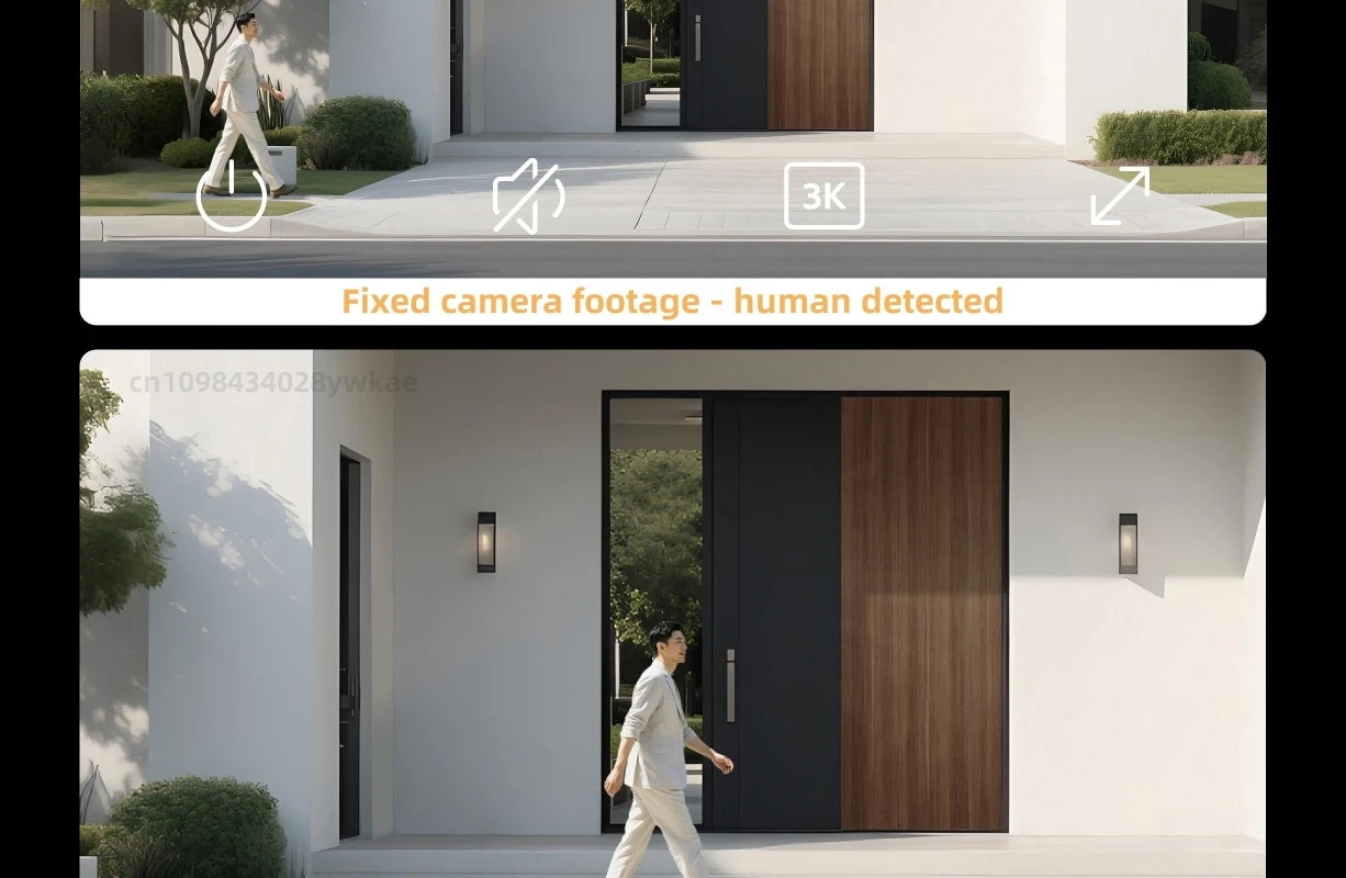 Xiaomi Outdoor Camera 4 Dual Lens 5MP 3K HD Dual View Monitoring Panoramic Closeup Tracking IP66 Weatherproof AntiTheft