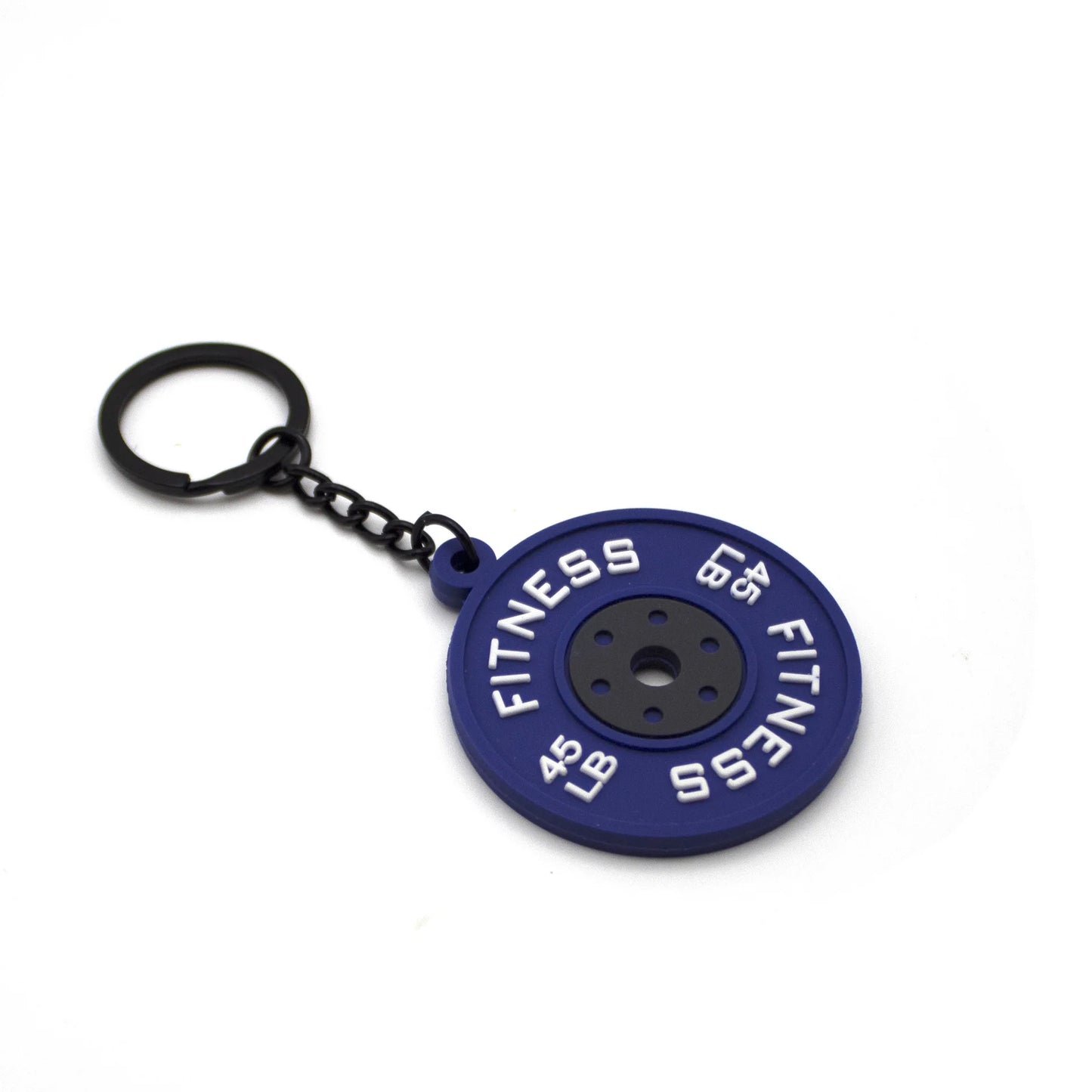PVC dumbbell keychain key ring cute key chain for women sport keychain key holder creative portachiavi llaveros hombre bag charm
