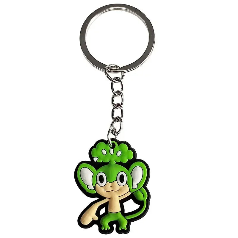 Cartoon Pokemon Pikachu Keychain Silicone Funny Keyring Bag Pendant Couple Car Keyholder Creative Bag Charm Accessories Gift