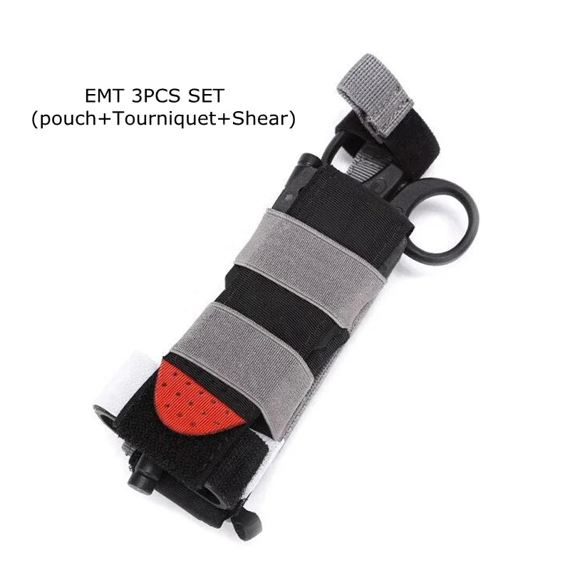 Tactical IFAK First Aid Kits Tourniquet Medical Scissors Set with Molle Belt Pouch Outdoor Portable EMT Emergency Supplies