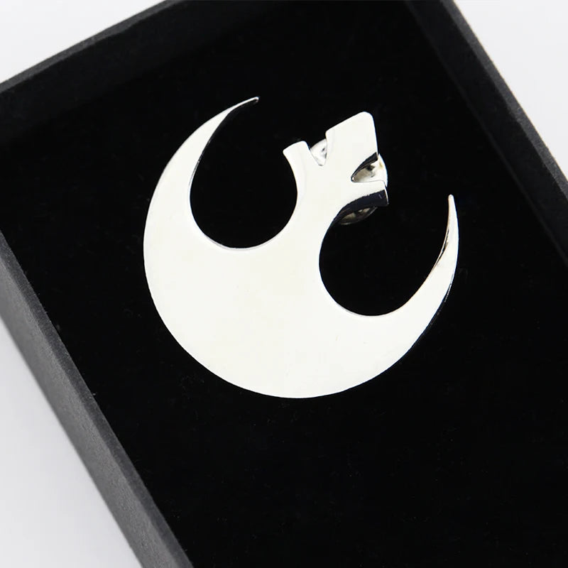 Stars War Rebel Alliance Logo Brooch Simple Style Stainless Steel Brooch for Bag Clothing Lapel Pins Accessories Gift