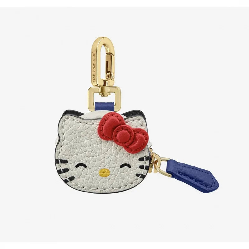 Hello Kitty Keychain Anime Keying Bag Pendant Car Key Accessories Headphone Protective Case Cartoon KT Cat Ornament Girls Gifts