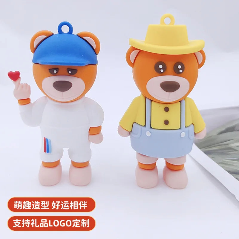 Cartoon Animal  PVC keychain   Doll Pendant Bear Bag car  Accessories