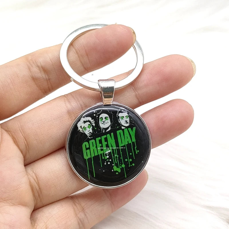 Popular Classic Rock Band Alloy Keychain Fashion Music Singer Song Pendant Key Chain Jewelry Wholesale