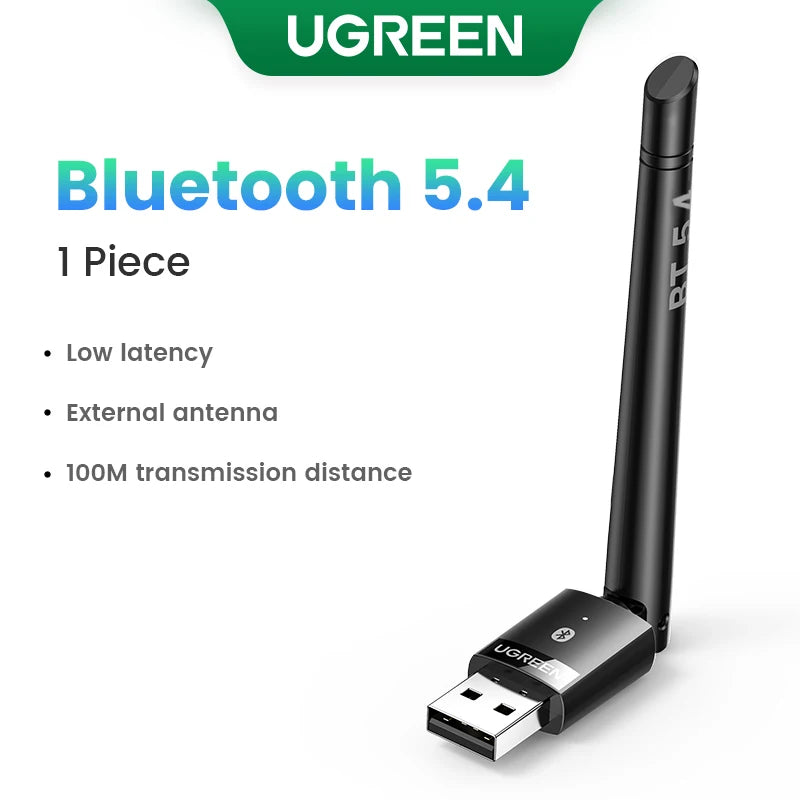UGREEN 2 in 1 USB Bluetooth 5.4 Dongle Adapter for PC Speaker Wireless Mouse Music Audio Receiver Transmitter Bluetooth 5.0