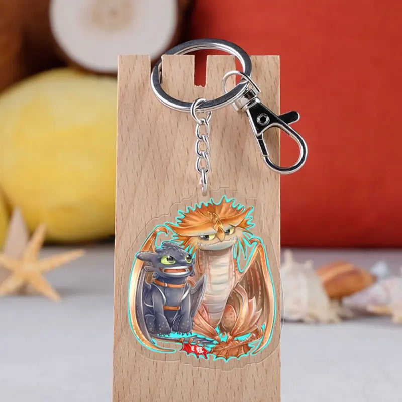 Creative keychain dragon Cute Cartoon Couple DIY Buckle Pendant with Male and Female Ring Ins Personalized