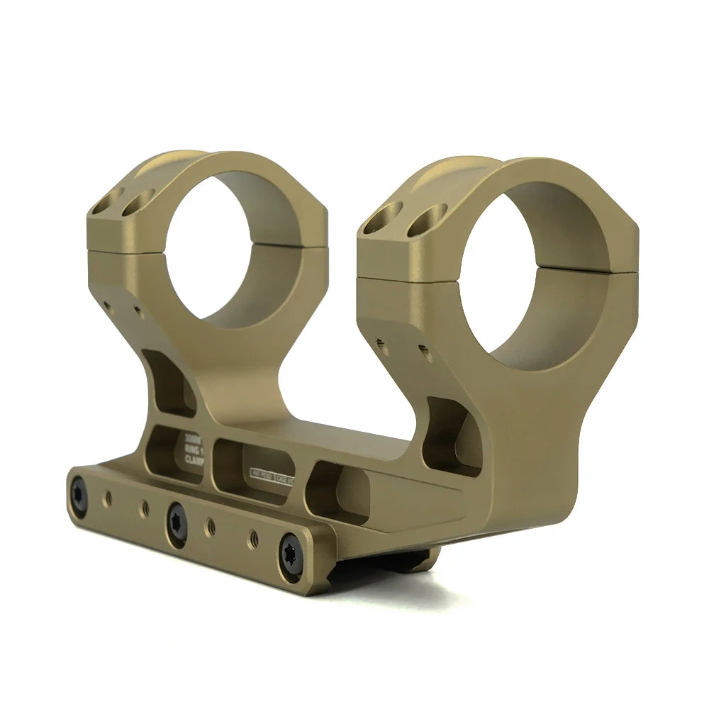 Tactical Fast  LPVO Scope Mount 30mm Tube With Offset Mount Plate For Red Dot Sight ,FDE And Black Color