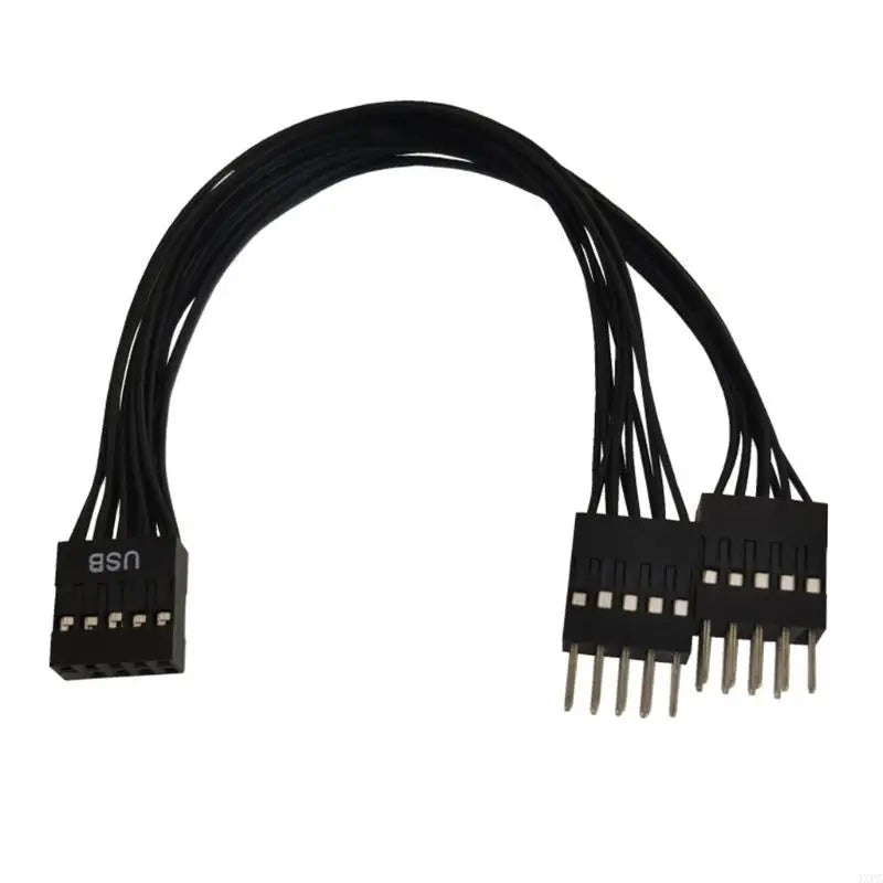 17cm Motherboard USB 2.0 Cable USB2.0 Header Extension Cord 9Pin 1 Female To 2 Male Y Splitter Adapter Shielded Cable