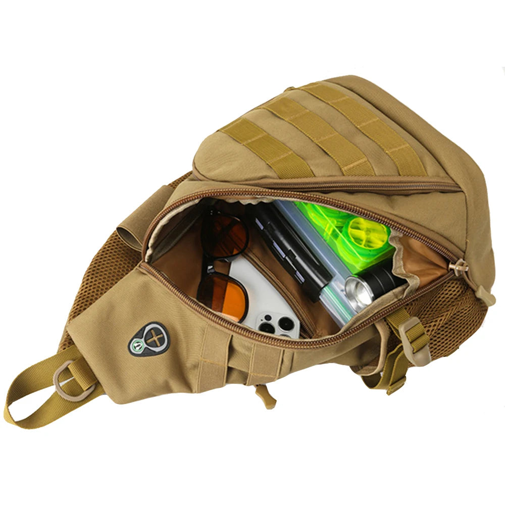 Tactical Chest Bag Outdoor Backpack Crossbody Sling Shoulder Bag Rucksack for Outdoor Hunting Camping Hiking