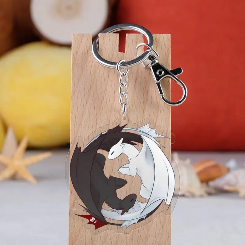 Creative keychain dragon Cute Cartoon Couple DIY Buckle Pendant with Male and Female Ring Ins Personalized