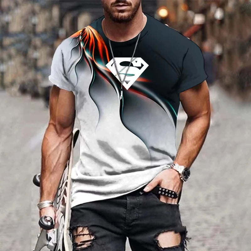 Marvel Summer Men T-shirt Superman Graphic Multicolor Kid Tshirt Tops Tee Male Fashion Streetwear Women Tshirt Clothing