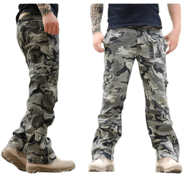 Tactical Cargo Pants 100% Cotton Work Pants Airborne Vintage Air Assault Multi Pockets Joggers Trousers Embroidered Streetwear