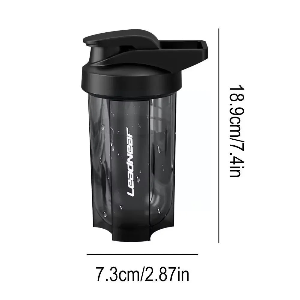 Portable Protein Shaker 500ml Fitness Bottle with Wire Whisk Ball for Fitness Enthusiasts Athletes Very For Outdoor Gym