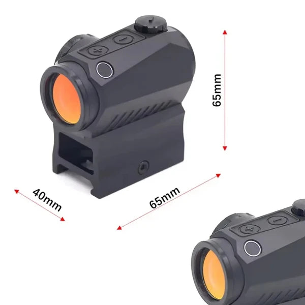 Tactical  1x20mm Compact 2 MOA Red Dot Sight with Low Riser and Co-witness Picatinny Mount for Hunting Scope 52010