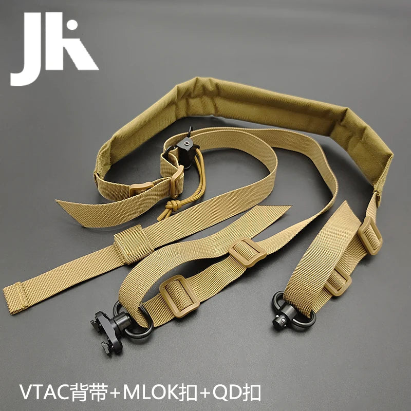 Tactical VTAC Rifle 2 Dot Quick Adjustable Shoulder Strap Outdoors Hunting Equipment With MLOK Mount Button Sling Set