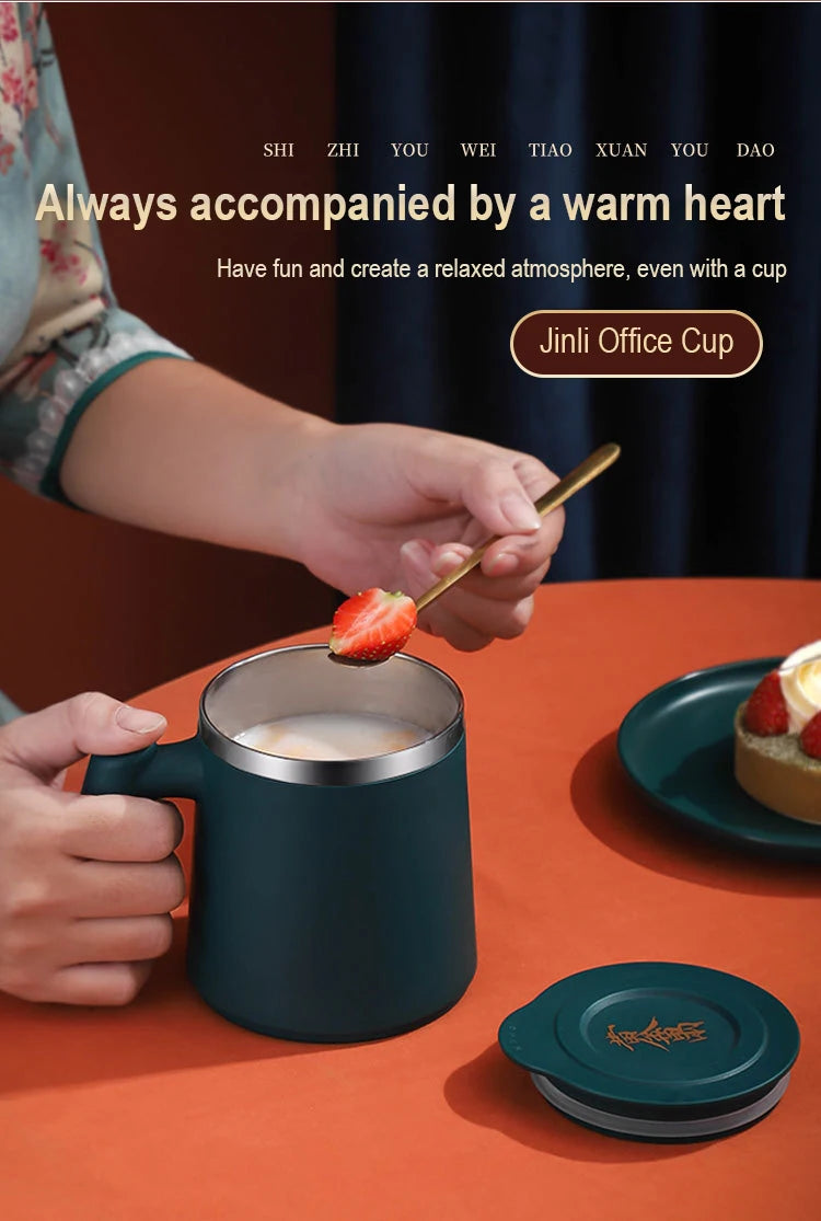 304 Stainless Steel Mug HighValue Coffee Mug Portable Office Heat Insulated Student Water Cup Stainless Steel Cup Insulation