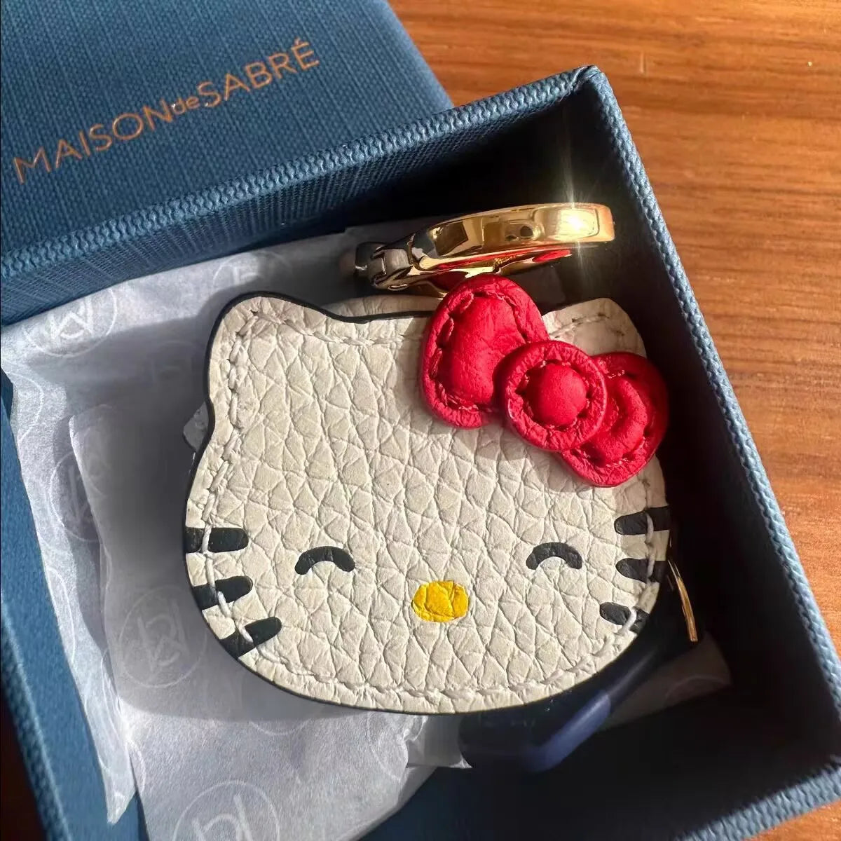 Hello Kitty Keychain Anime Keying Bag Pendant Car Key Accessories Headphone Protective Case Cartoon KT Cat Ornament Girls Gifts