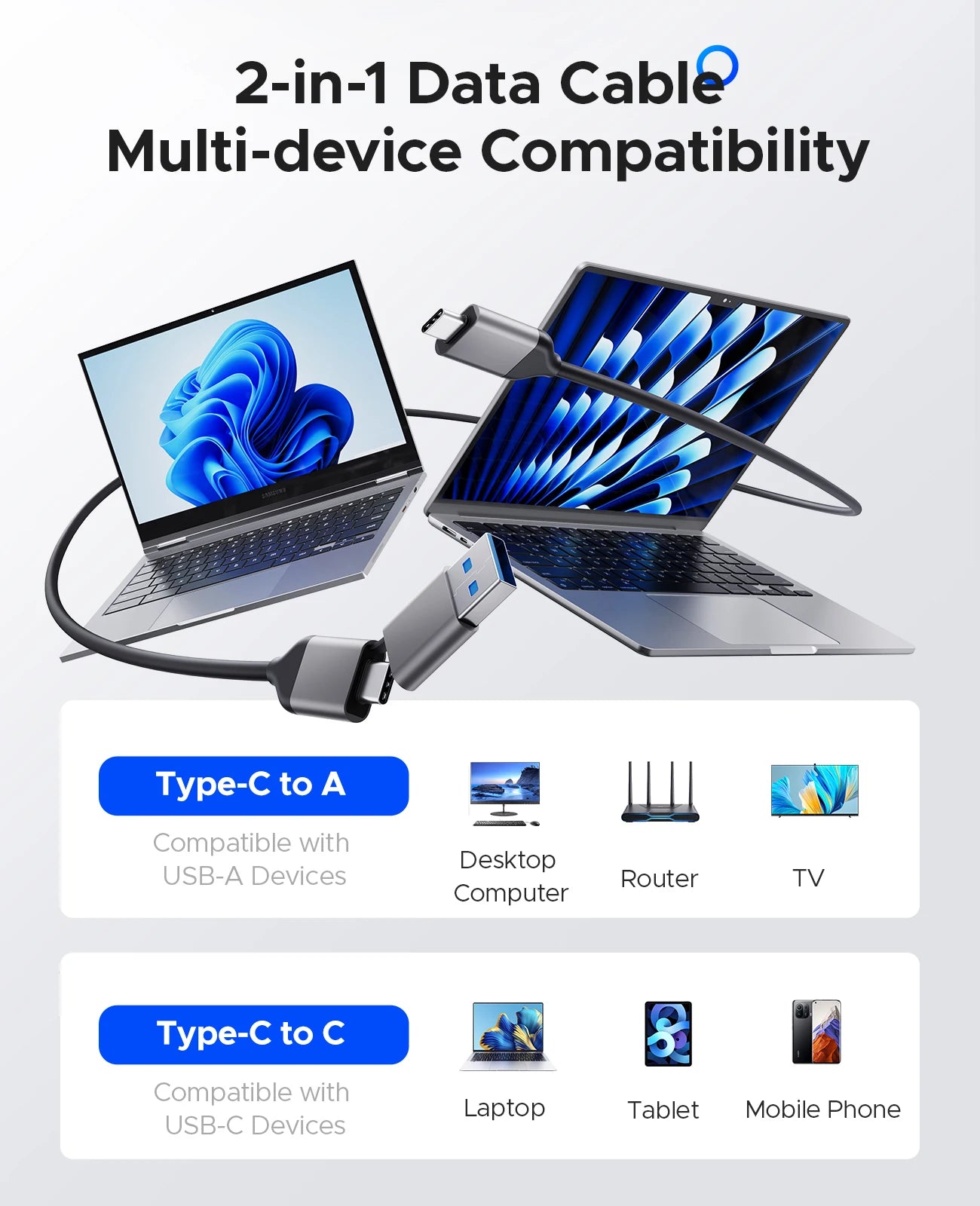 ORICO 2TB Portable SSD Up to 2000MB/s USB 3.2 Gen 2x2 Ultra-Mini Compact with 2 in 1 USB C Cable, External Solid State Drive