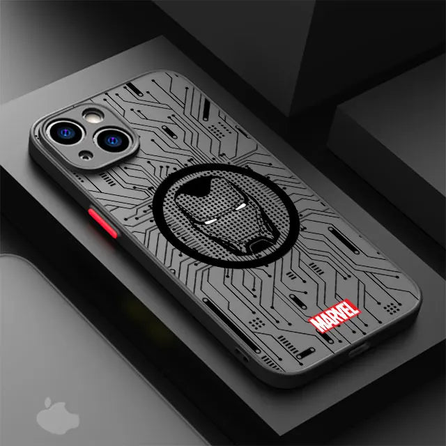 Marvel Hero Logo Phone Case for iPhone 16 11 Pro 13 Mini 7 8 Plus XS Max SE XR 14 Pro 15ProMax 12 Luxury Matte Cover