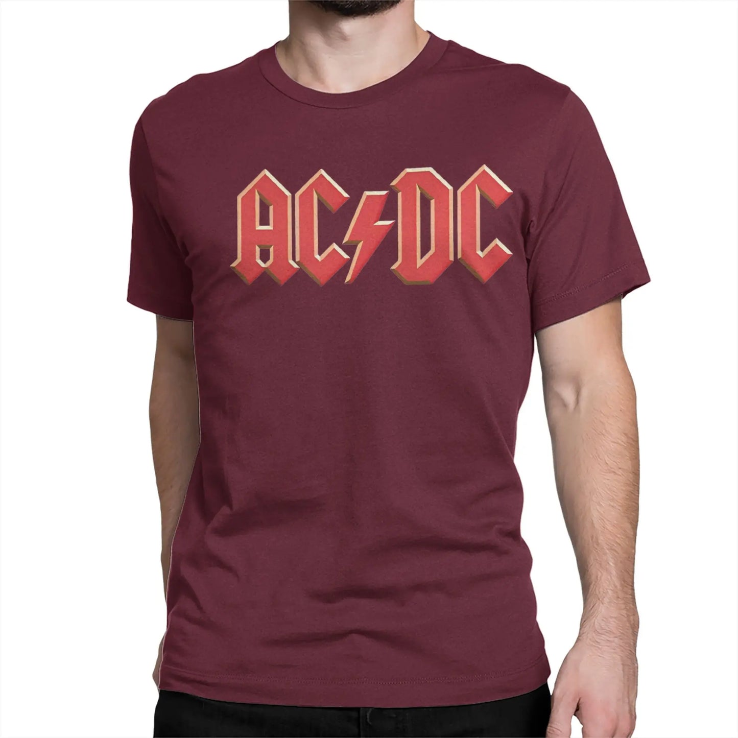 Classical AC Rock Band DC Logo T-Shirt for Men Women Round Collar Cotton T Shirt Short Sleeve Tees Party Clothing