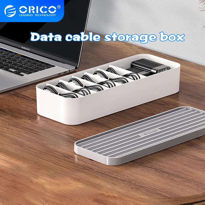 ORICO data cable management box desktop storage removable partition charger charging cable storage box ORICO official store