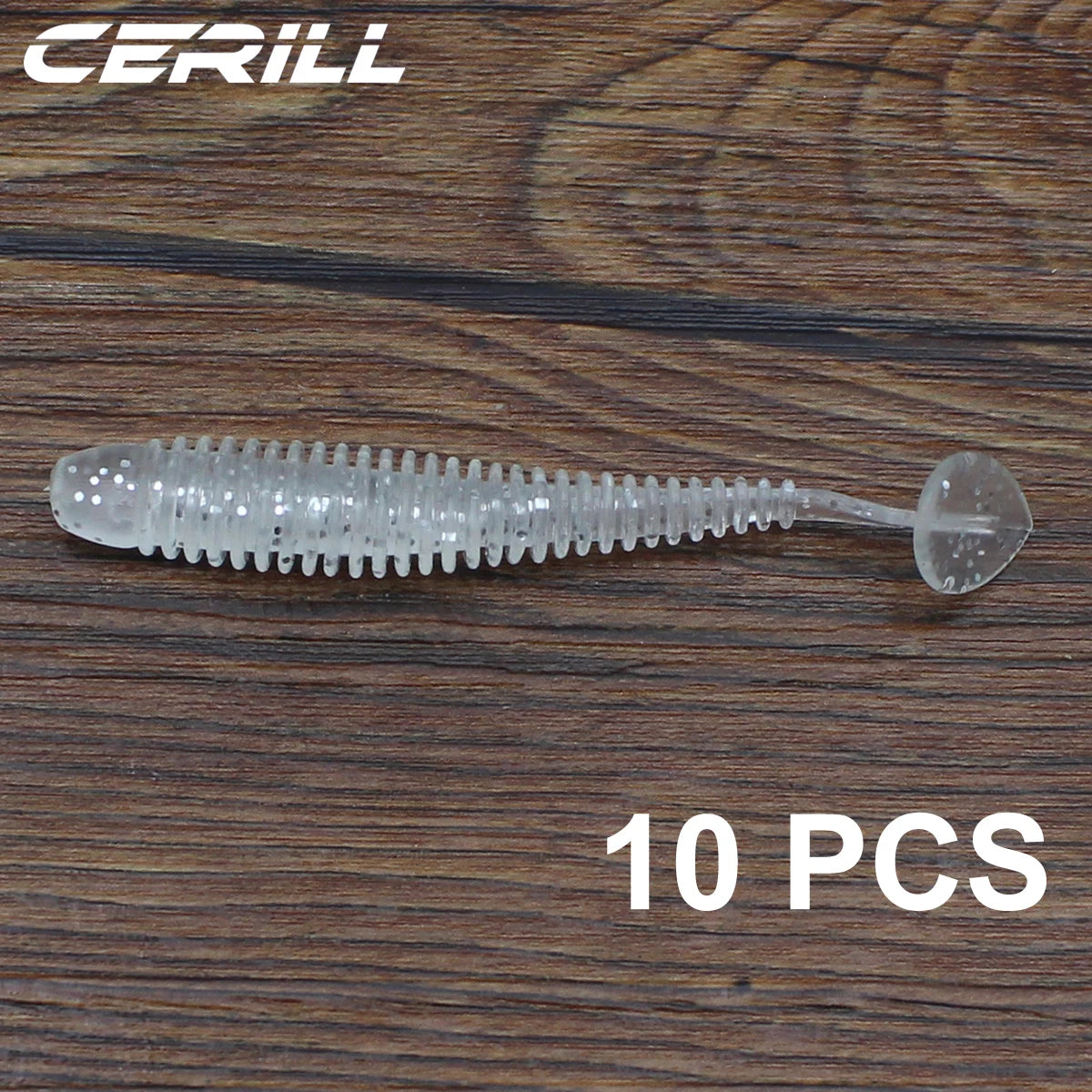 Cerill 10 PCS 6 cm 7.5 cm Silicone T Tail Worm Soft Fishing Lures Artificial Baits Bass Jigging Wobblers Swing Swimbait Tackle