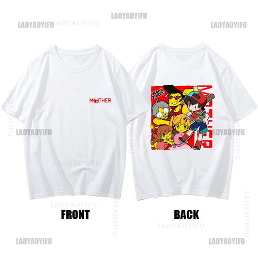 Heroes Man's TShirt Mother Earthbound Game Crewneck Tops Fabric T Shirt Funny Cotton Gift Idea  Fashion Short Sleeve Clothing