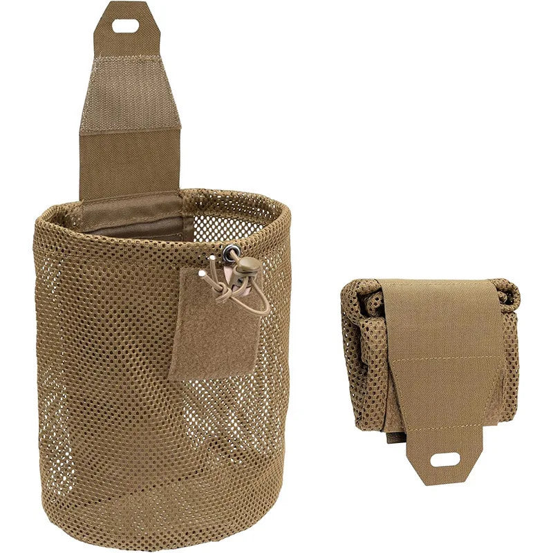 Tactical Drop Pouch Mag Mesh Dump Bag Molle Folding Storage Pack for Magazine Recycling Camping Medical Kit Hunting Equipment