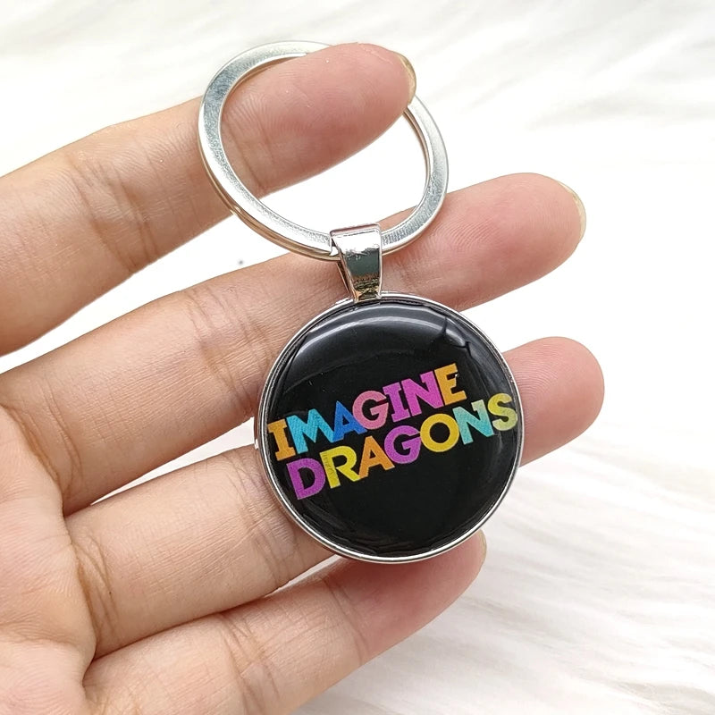 Popular Classic Rock Band Alloy Keychain Fashion Music Singer Song Pendant Key Chain Jewelry Wholesale