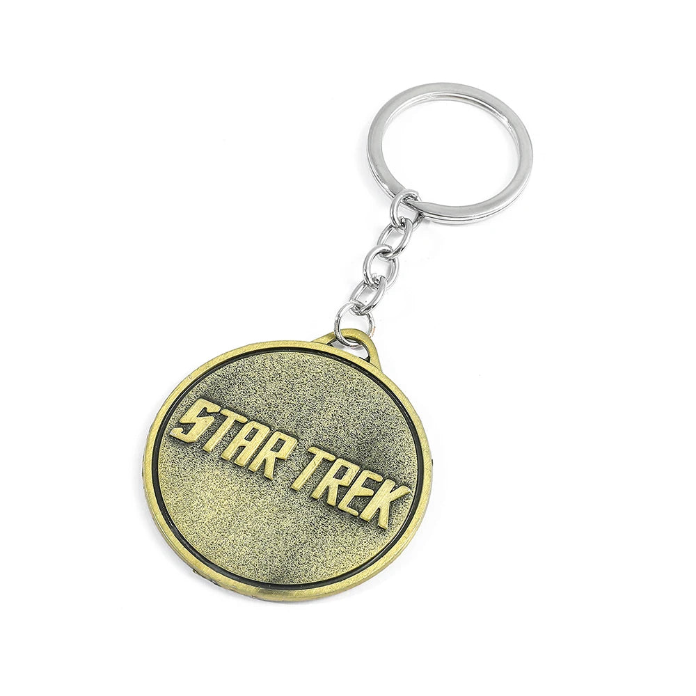 New War Star Trek Keychain Company Logo Metal Communicator Darkness Starfleet Statement Fashion Keychain